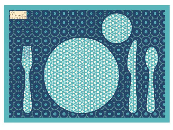 synaps table setting placemat blue