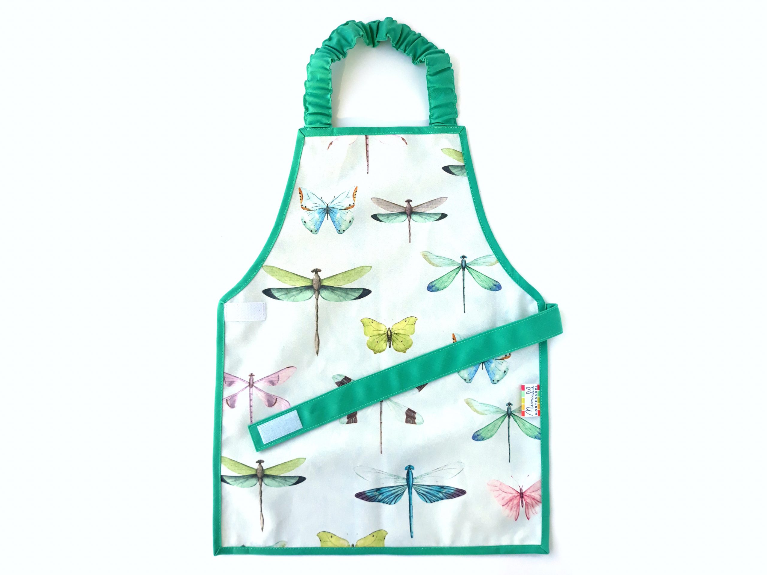 Montessori children's apron dragonflies and butterflies