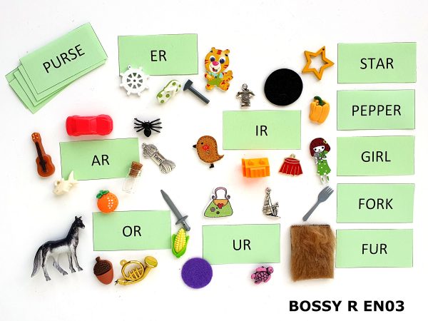 Montessori green series language objects bossy R
