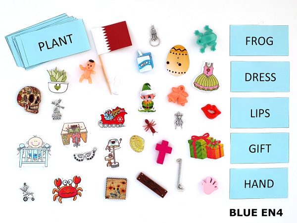 blue blends montessori language objects