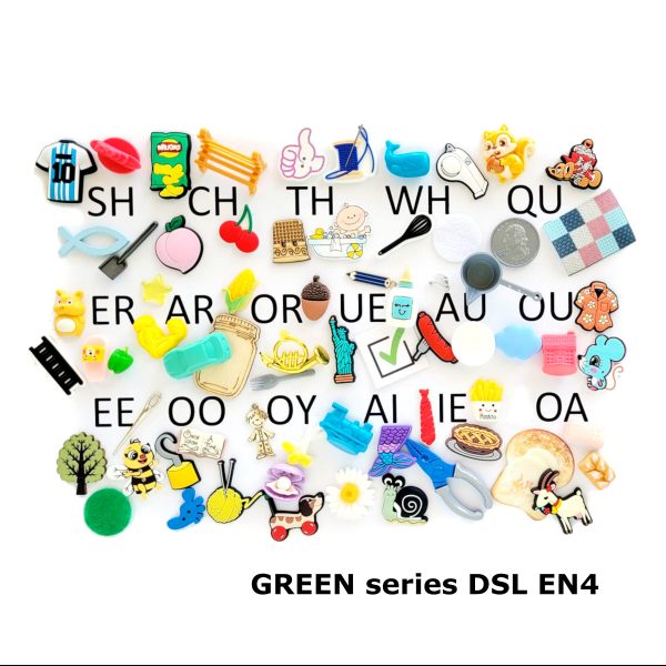 miniature language objects for montessori Nienhuis double green sandpaper letters