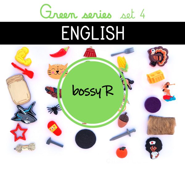montessori miniature objects green series phonograms bossy R