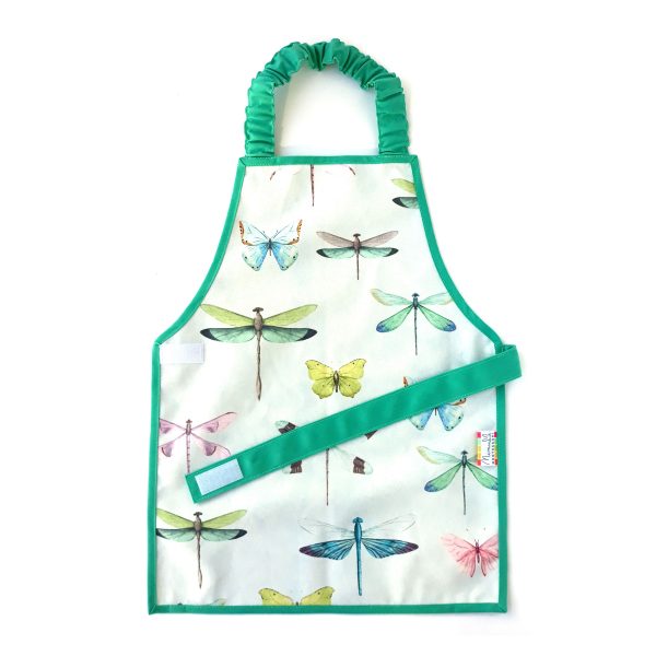 montessori style toddler kid child full apron dragonflies