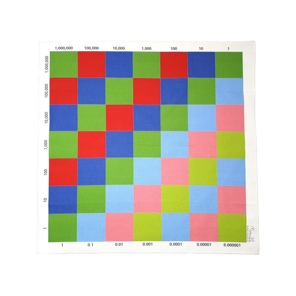 montessori decimal checkerboard mat matematics fabric cloth board