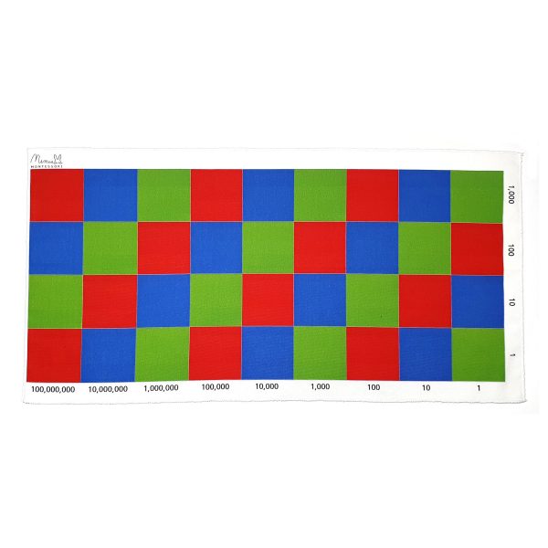 montessori cloth fabric cotton checkerboard mat multiplication