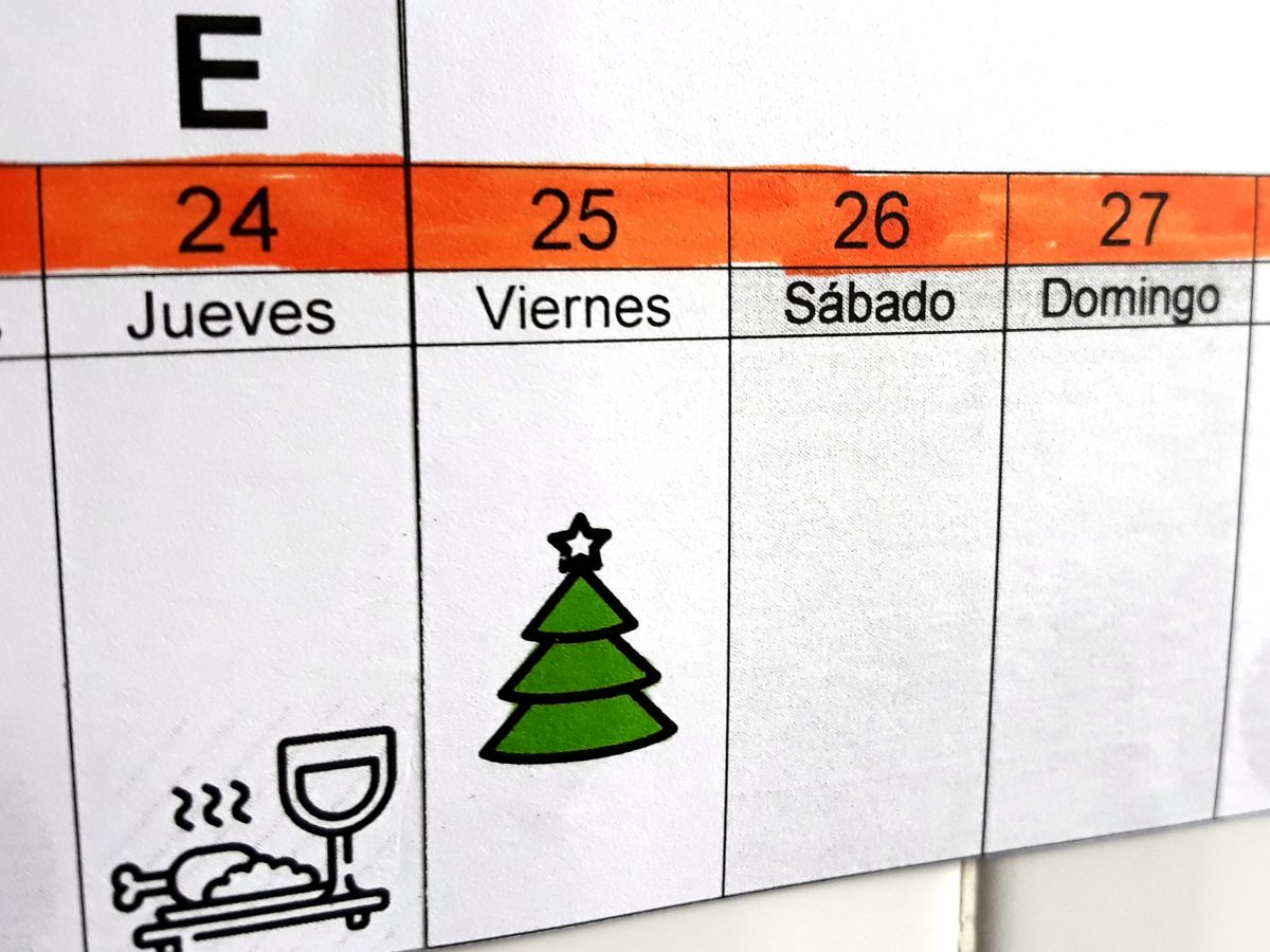 linear calendar detail