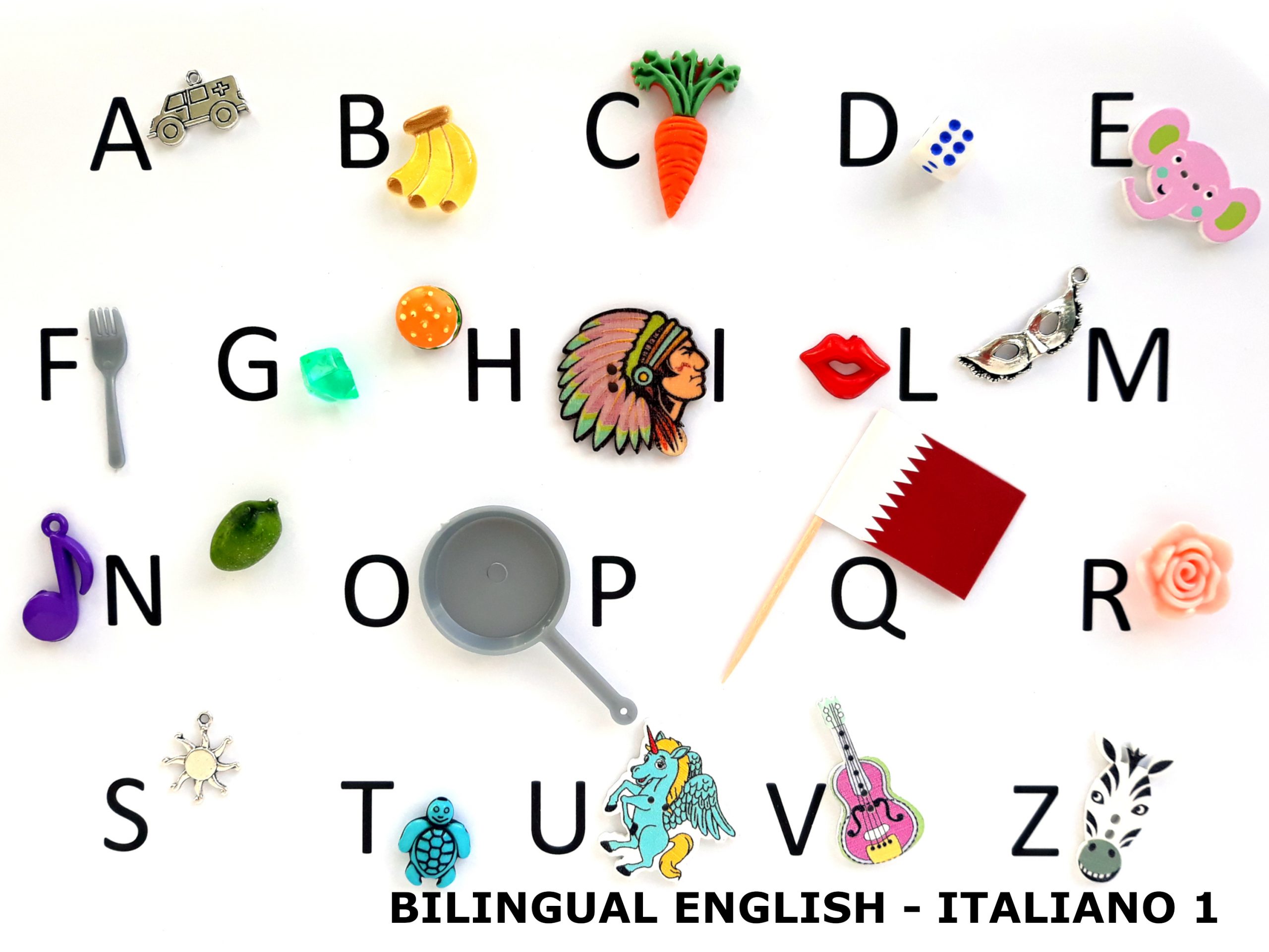 bilingual language objects english italiano