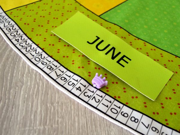 fabric circular calendar detail