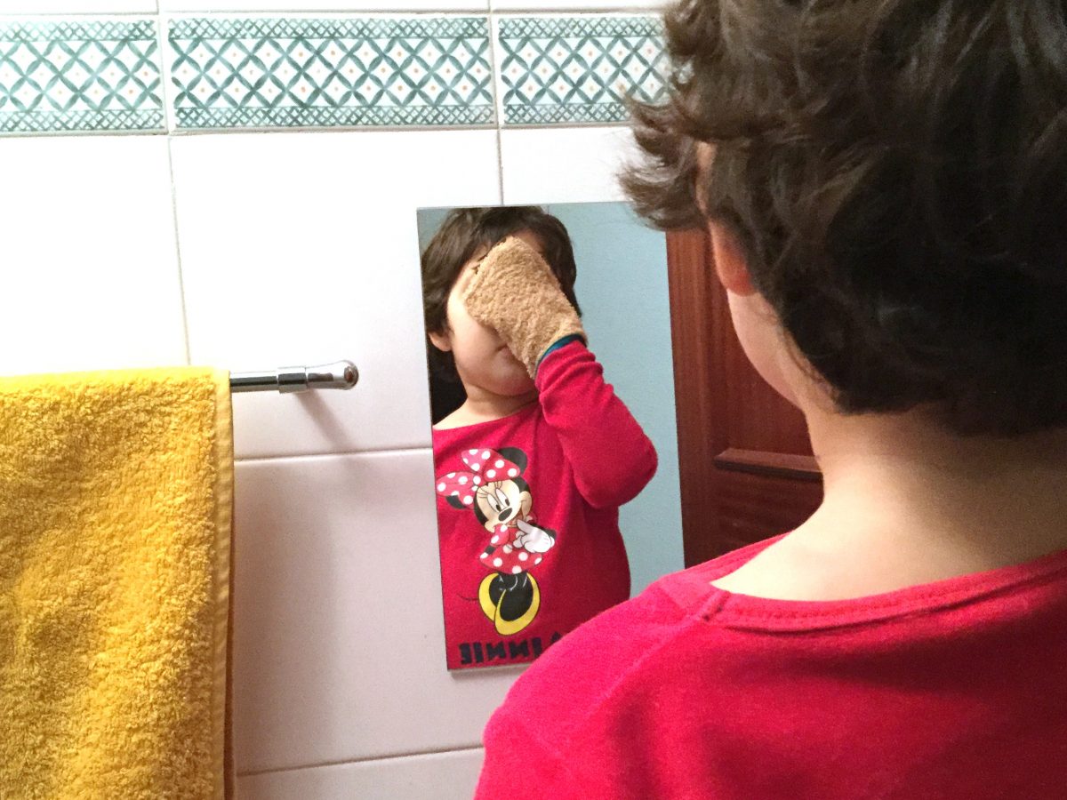 Montessori cleaning mitt care of self