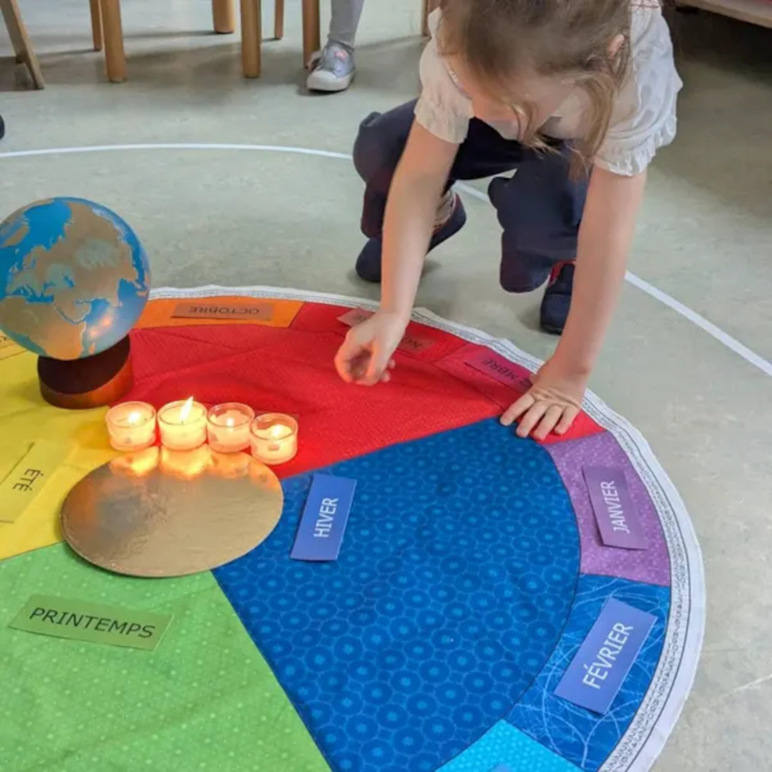 S calendario tela cumpleanos Fabric circular anual calendar - Image 4