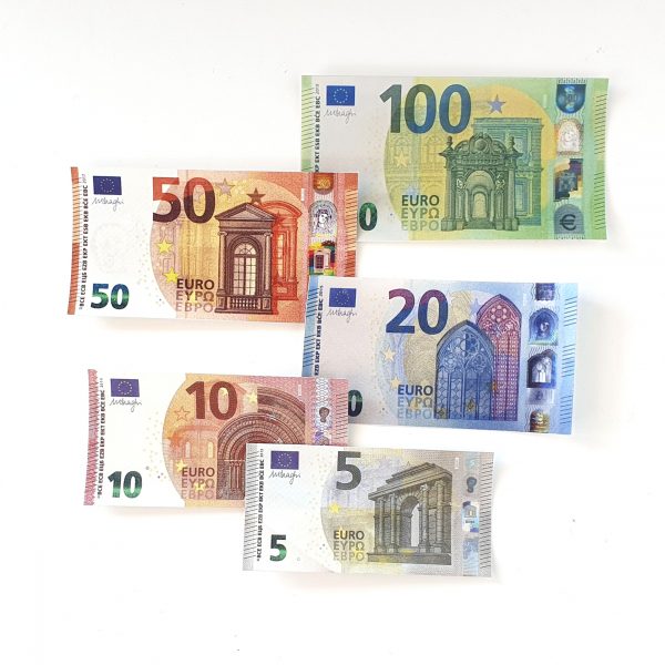 euro bills pretend play money