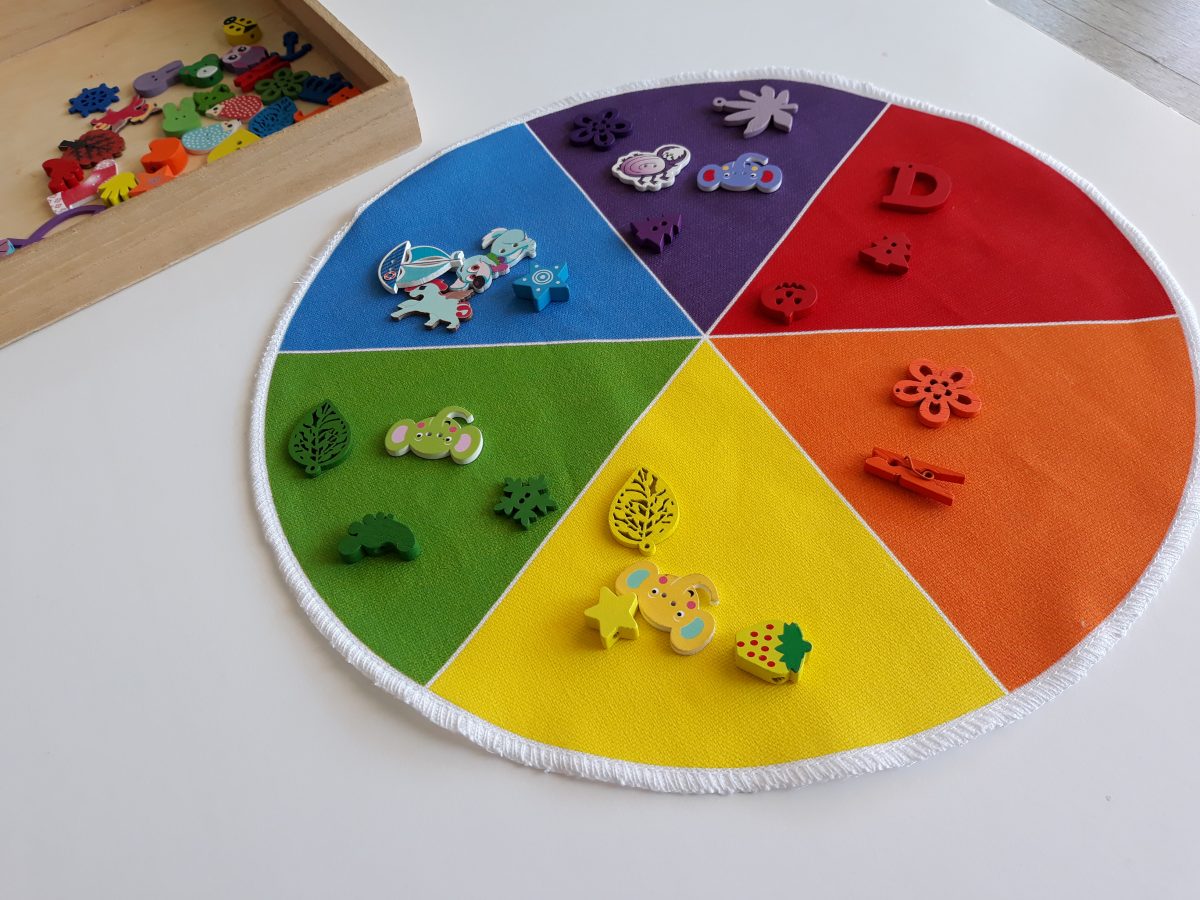 Color sorting circle primary and secondary colors