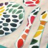 Montessori placemat canvas watercolor drops detail