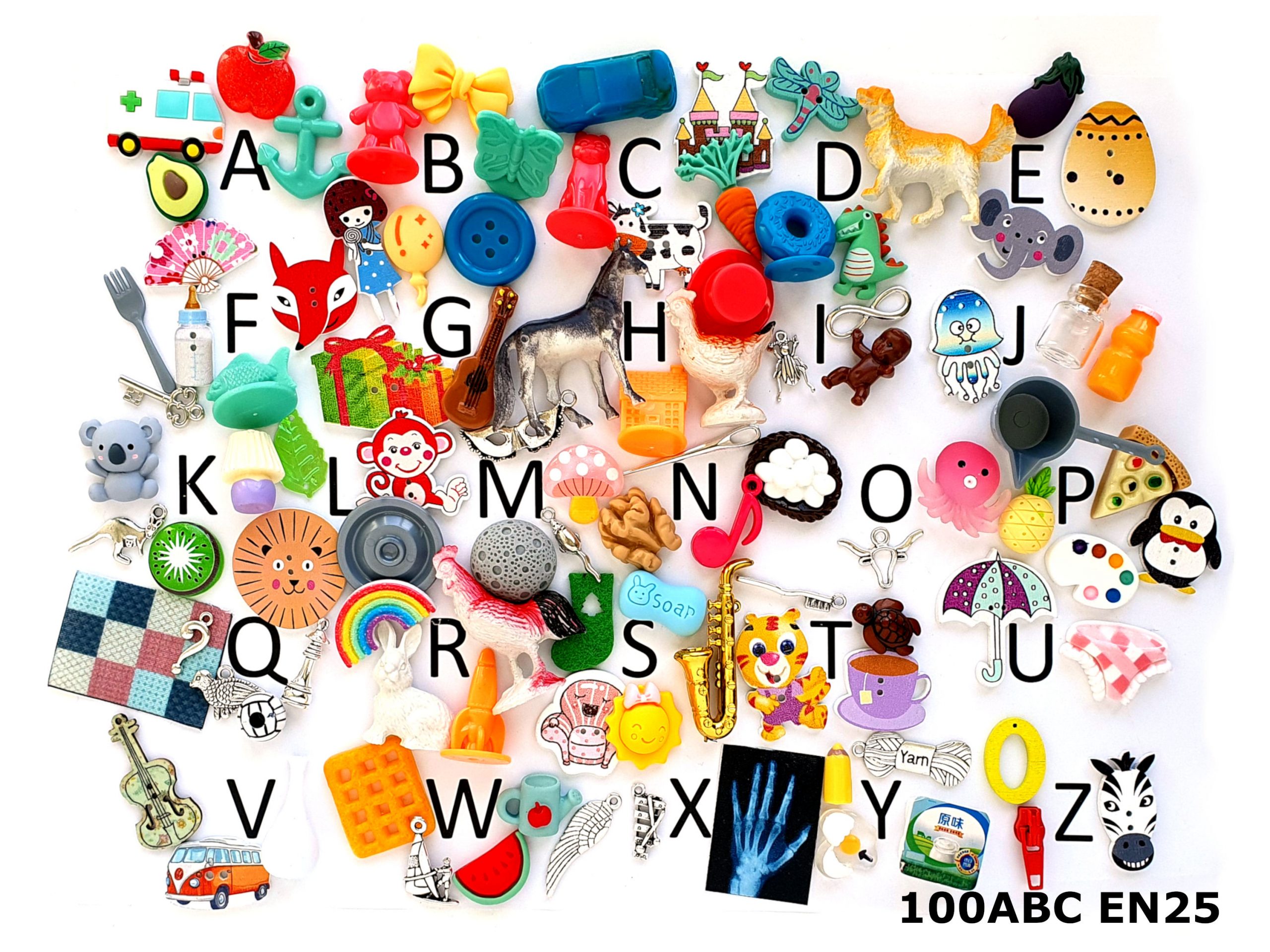 Alphabet & Number Beads - Individual Letters & Numbers, choose