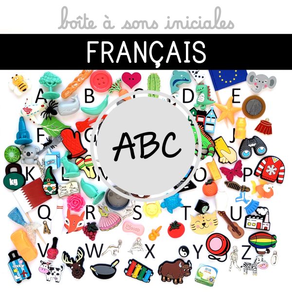 montessori boîtes a sons iniciales phonologique série blanche lecture français miniatures objets figurines