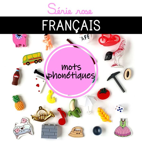 set phonologique série rose montessori langue français objets miniatures figurines