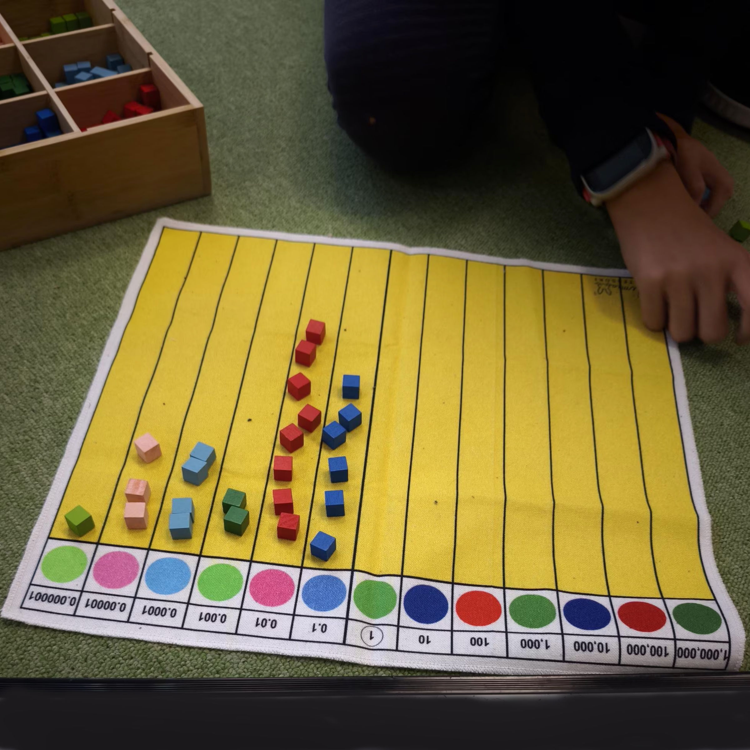 S fraction board use decimal fraction board mat montessori