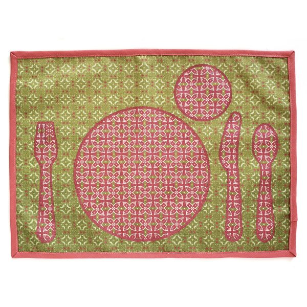 montessori table setting placemat pink