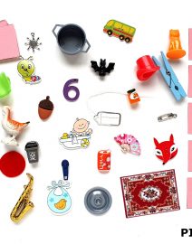 Montessori Pink series language miniatures