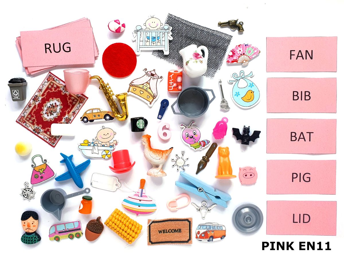 montessori language objects pink series