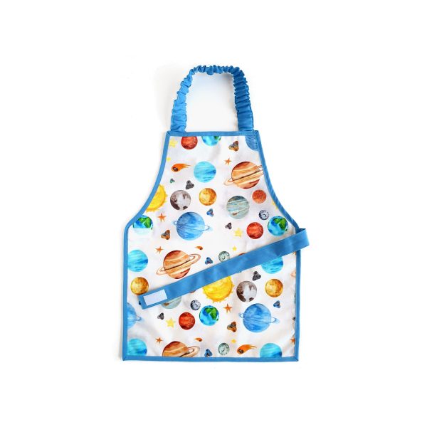 Montessori child apron universe space solar sistem moon