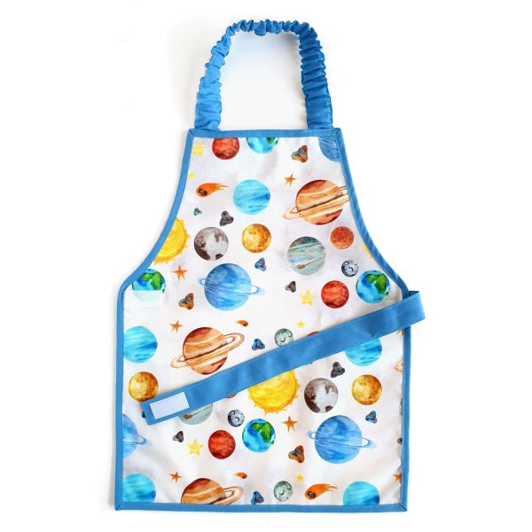 montessori style toddler kid child full apron space universe planets solar sistem