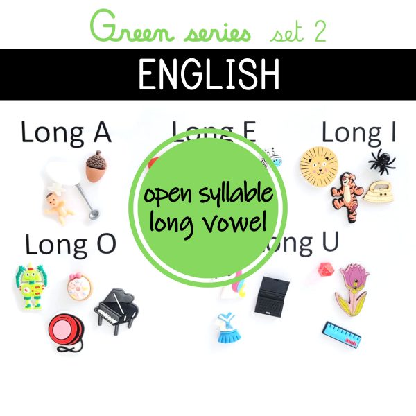Montessori language objects green series open syllable long vowel