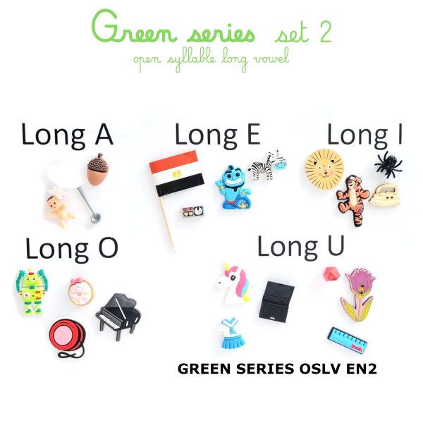 Montessori language objects green series open syllable long vowel