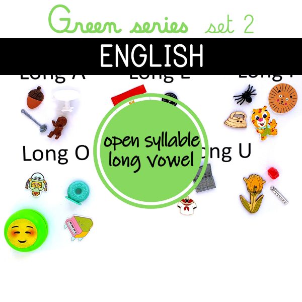 montessori green series open syllable long vowel language objects for phoneme boxes