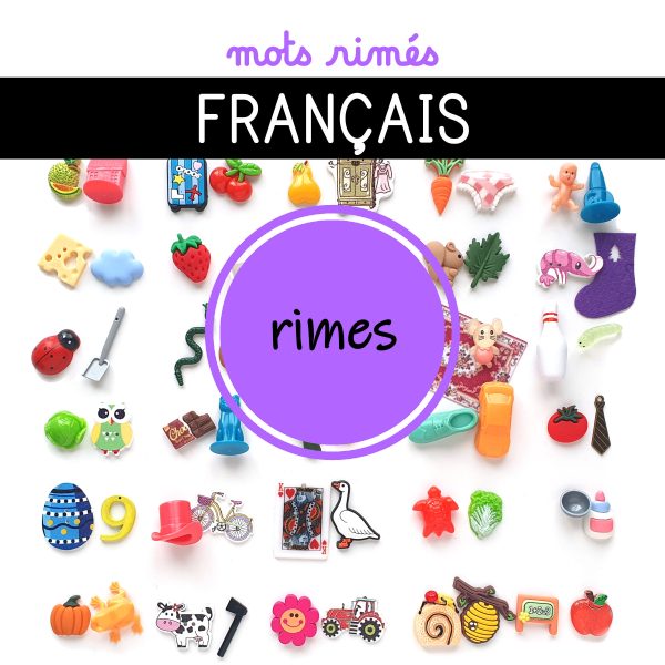 mots qui rimes mots rimés français boîte montessori figurines objets miniatures