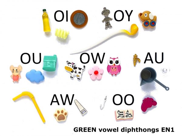 montessori green series vowel diphthongs