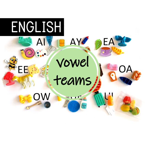 vowel teams montessori language miniatures