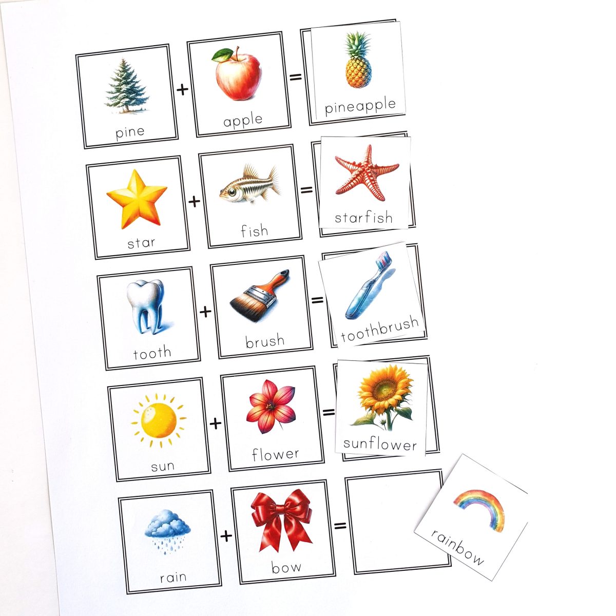 language montessori key experience compound words