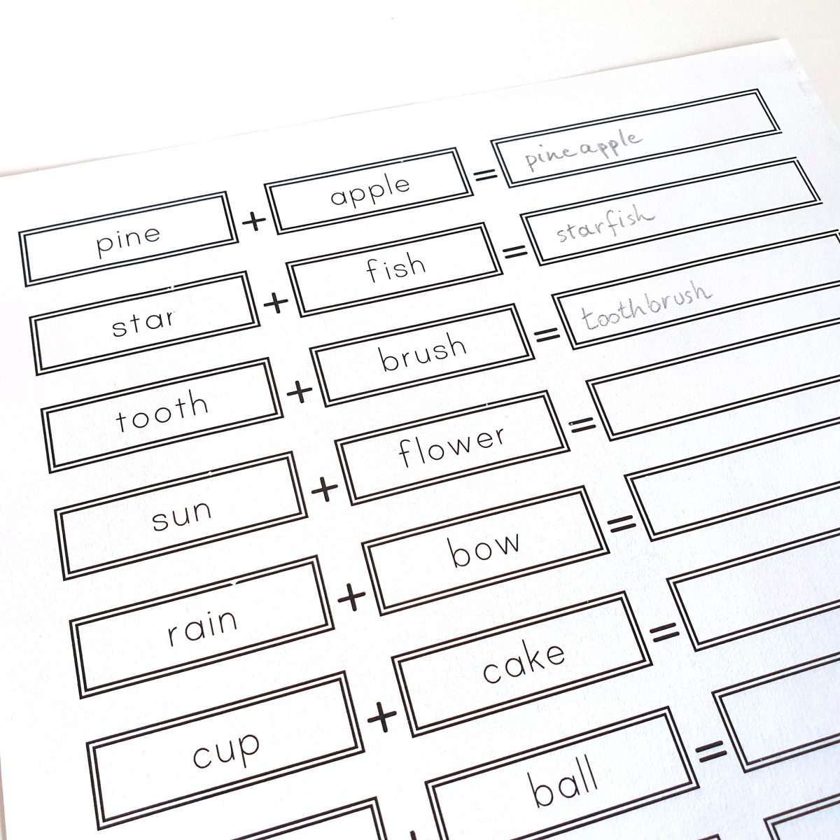 language montessori key experience compound words