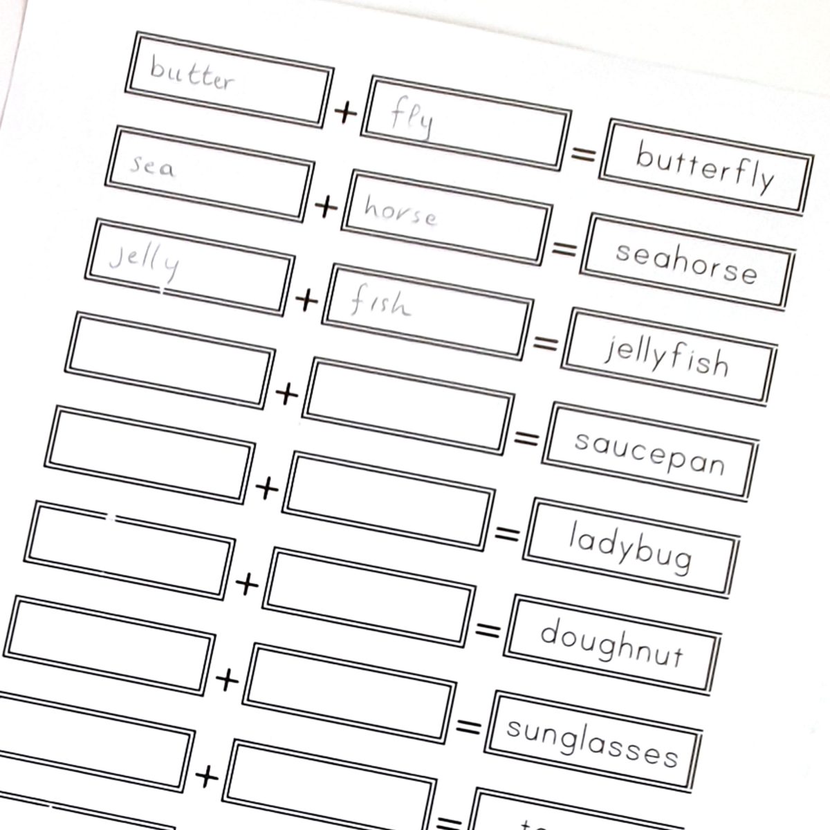 language montessori key experience compound words