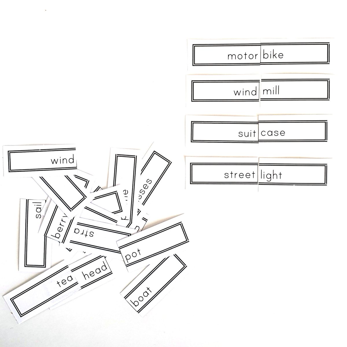 language montessori key experience compound words