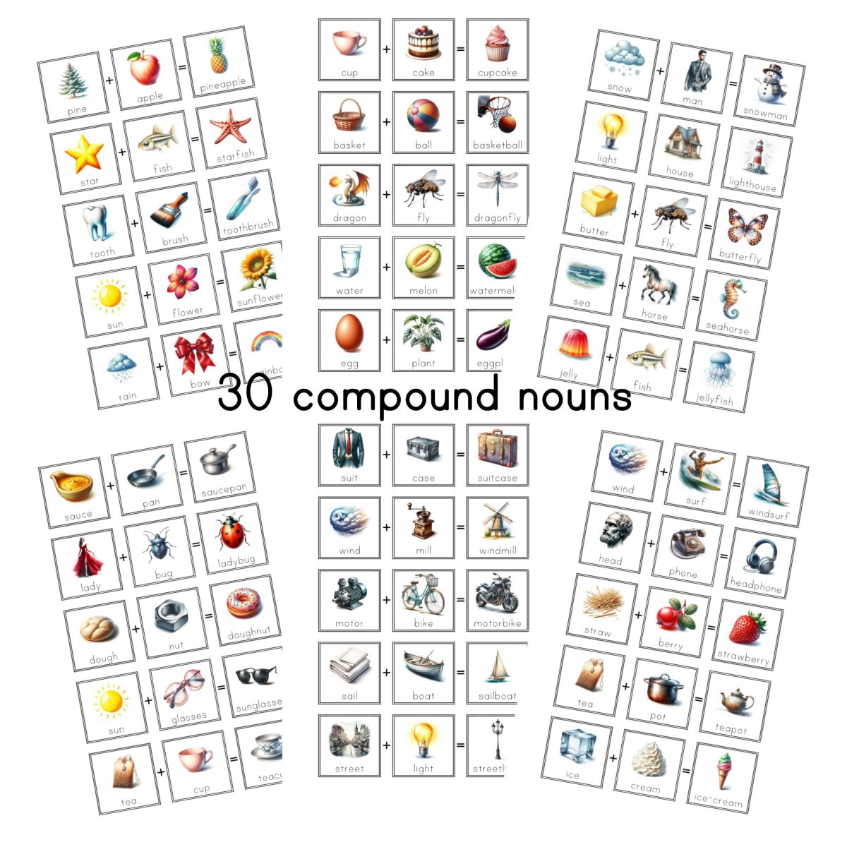 language montessori key experience compound words