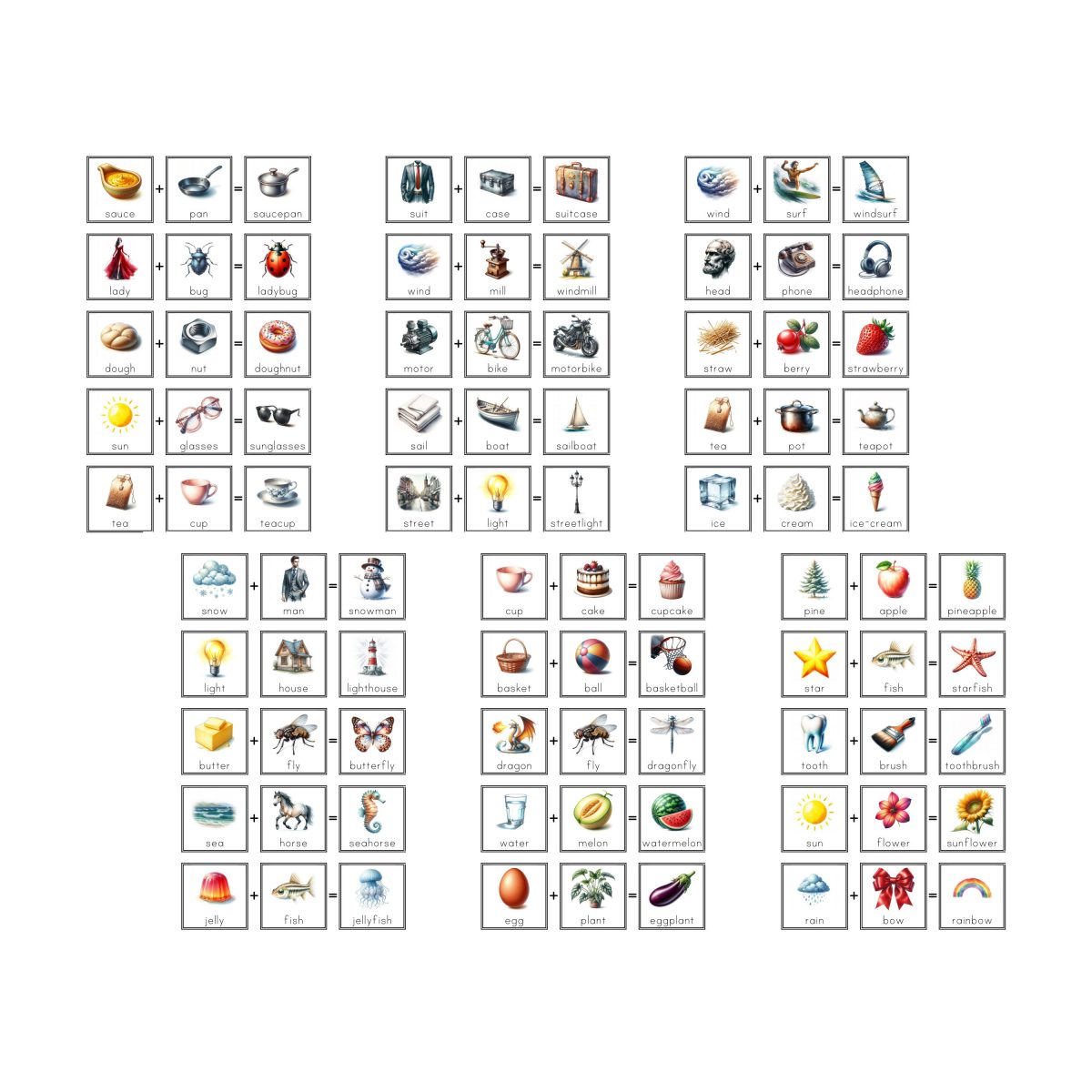 language montessori key experience compound words