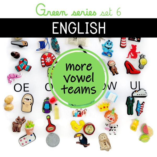 montessori phonogram object boxes vowel teams green series language learning
