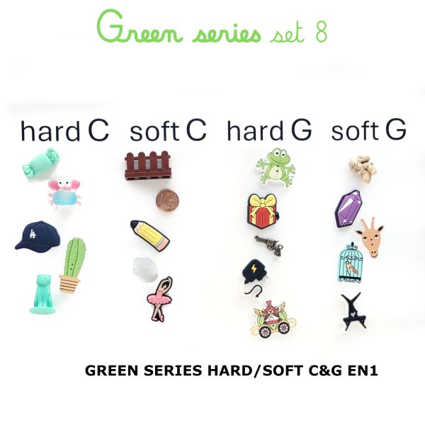 montessori language miniatures phonogram object boxes hard and soft C and G